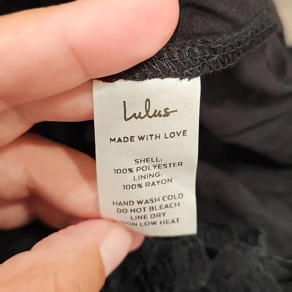 Lulu's For a Moment Black Lace Cutout Mini Skater Dress Size M - Picture 11 of 12